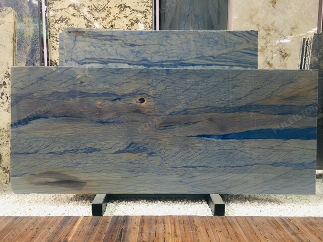 Luxury Azul Macobus Blue Quartzite Slabs — product view 8