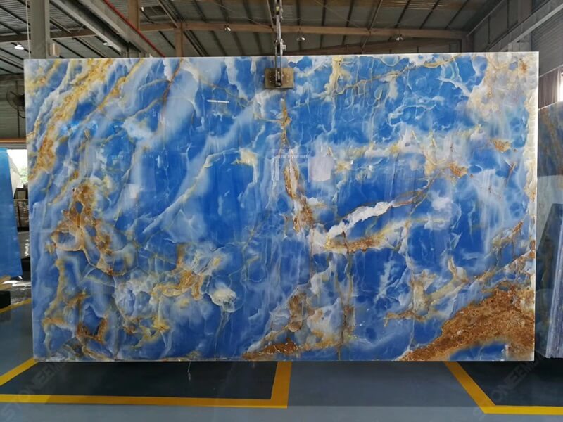 Luxury Blue Onyx Stone Slabs – Dark Style — product view 3
