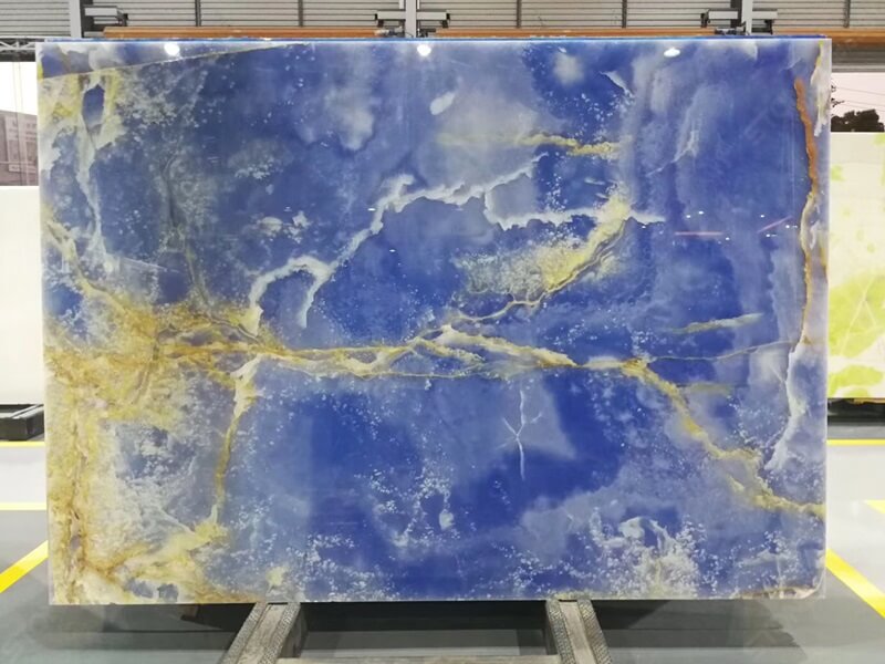 Luxury Blue Onyx Stone Slabs – Dark Style — product view 5