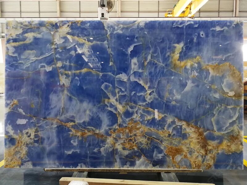 Luxury Blue Onyx Stone Slabs – Dark Style — product view 6