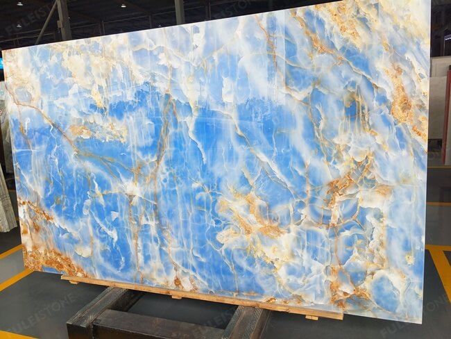 Luxury Blue Onyx Stone Slabs – Dark Style — product view 7