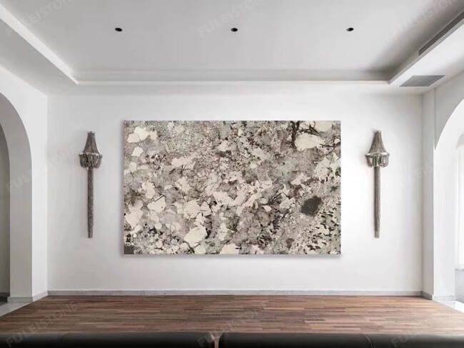 Luxury Bookmatched Alpinus Granite Slab — product view 2