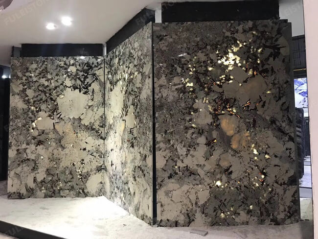 Luxury Bookmatched Alpinus Granite Slab — product view 4