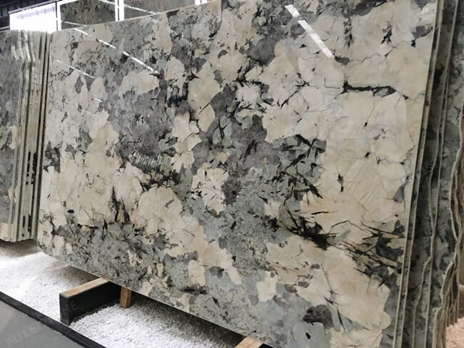 Luxury Bookmatched Alpinus Granite Slab — product view 6