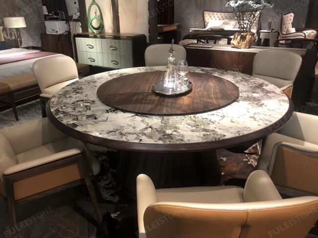 Luxury Bookmatched Alpinus Granite Slab — product view 8