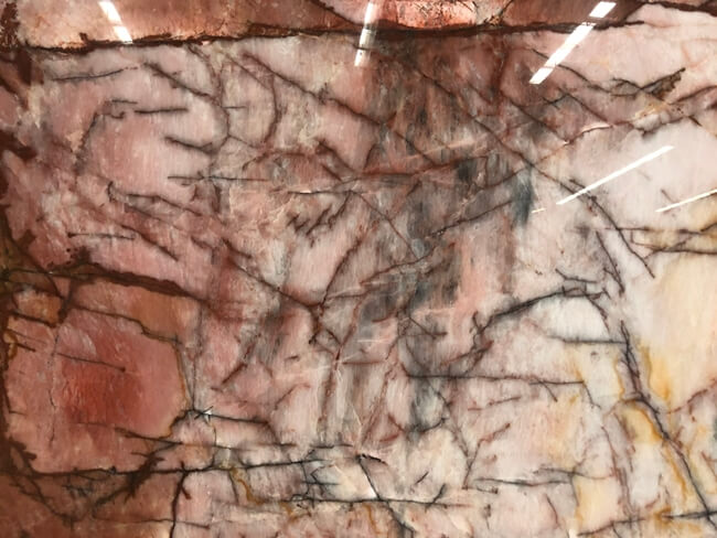 Luxury Bookmatched Cosmopolitan Pink Quartzite Slabs — product view 4