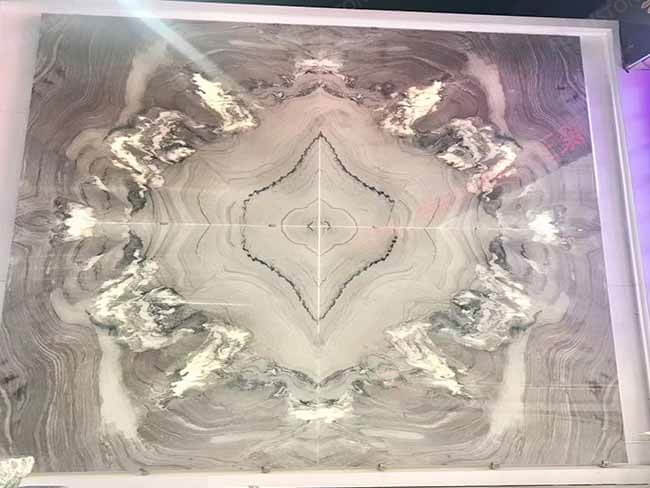 Luxury Bookmatched Purple Quartzite Slab — product view 2