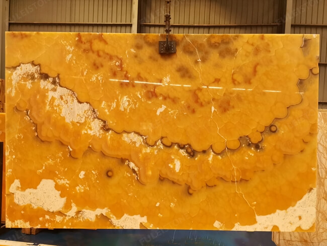 Luxury Bookmatched Yellow Onyx Slabs for Wholesalers — product view 5