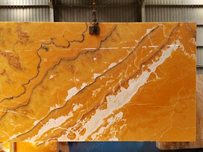 Luxury Bookmatched Yellow Onyx Slabs for Wholesalers — product view 6