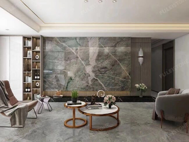 Luxury Fantastic Green Granite Slab For Interior — product view 2