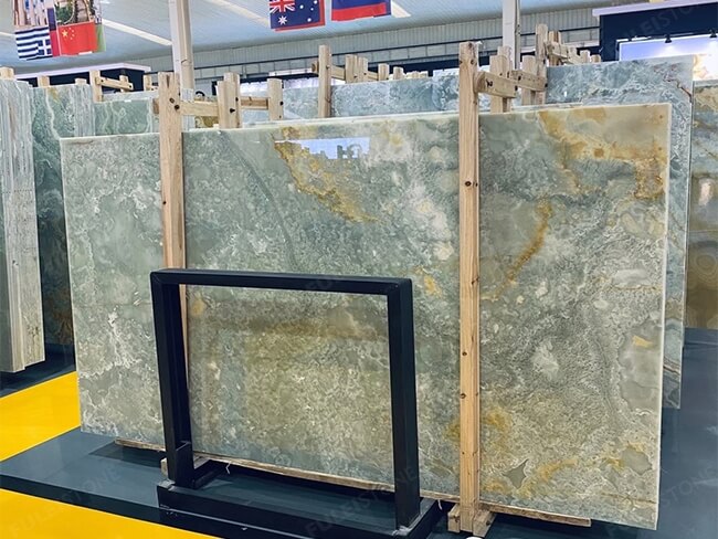 Luxury Golden Blue Onyx Slab for Wholesalers — product view 8