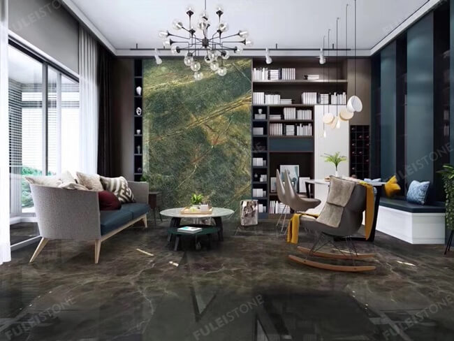 Luxury Natural Versace Brown Marble Slab — product view 2