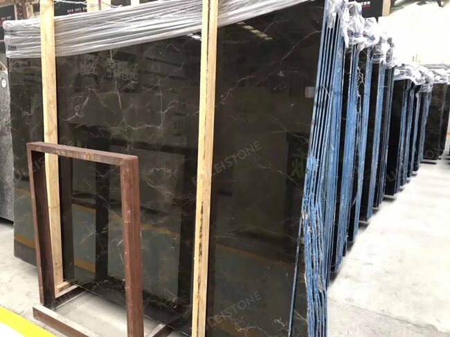 Luxury Natural Versace Brown Marble Slab — product view 4