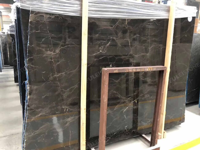 Luxury Natural Versace Brown Marble Slab — product view 8