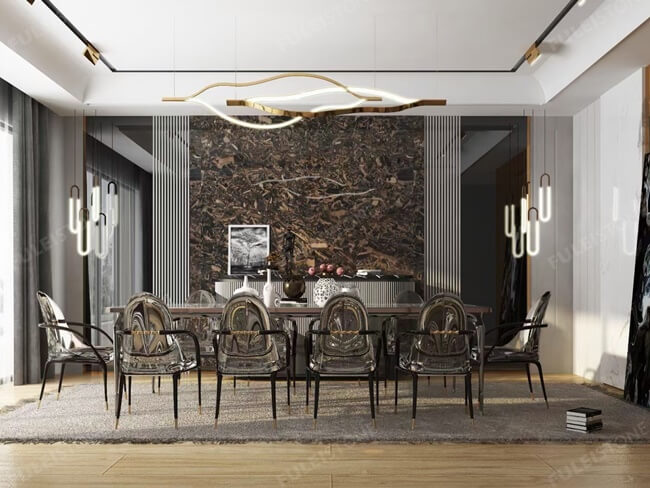 Luxury Polished Cullinan Brown Granite Slab — product view 2