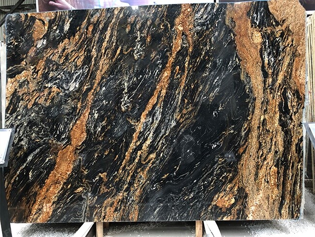 Luxury Polished Magma Gold Granite Slab — product view 4