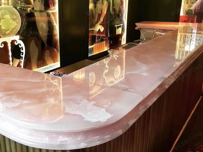 Luxury Polished Pink Onyx Slab for Indoor Decoration — product view 2