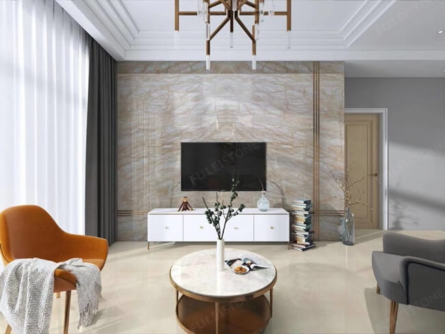 Luxury Polished Spider Onyx Slabs for Interior Decoration — product view 2
