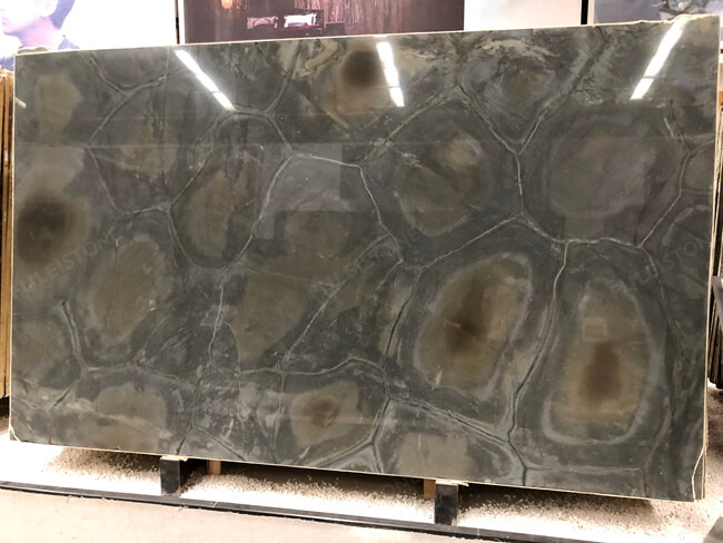 Luxury Polished Verde Tortuga Quartzite Slab — product view 2