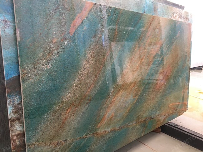 Luxury Polished Versace Blue Granite Slab