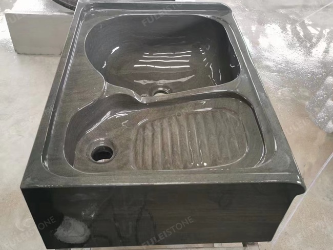 Lyon Grey Laundry Marble Sink — product view 6