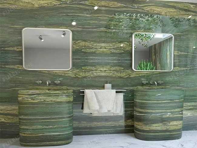 Macallan Green Marble Tub and Basin — product view 2
