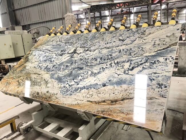 Natural Bookmatched Blue Quartzite Slab — product view 4