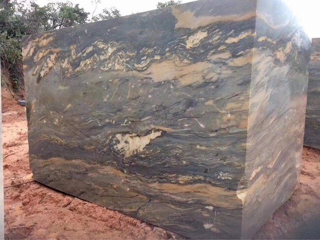 Natural Bookmatched Gold Fusion Quartzite Slab — product view 8