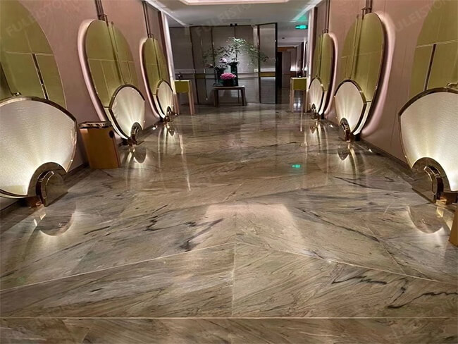 Natural Luxury Polished Yellow Quartzite Slab — product view 2