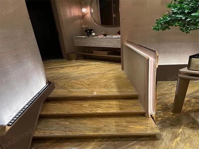 Natural Luxury Polished Yellow Quartzite Slab — product view 3