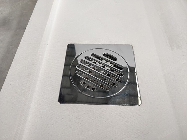 Customized Machine-Cut Carving Pure White Quartz Shower Base — product view 5