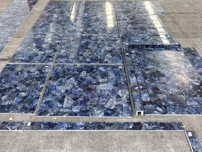 Sodalite Blue Semi-Precious Stone Tiles — product view 2
