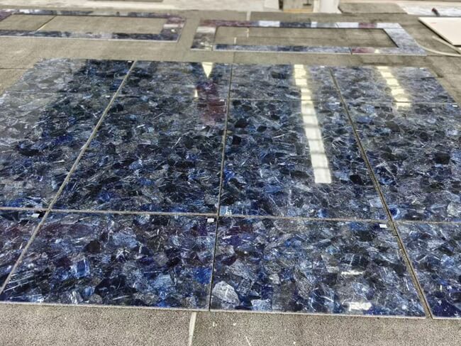 Sodalite Blue Semi-Precious Stone Tiles — product view 3