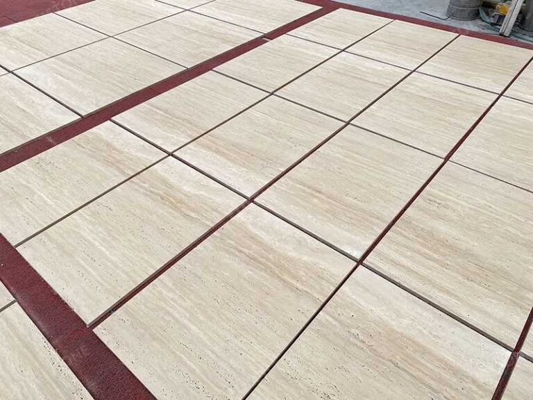 Unfilled Honed Roman Travertine Tiles