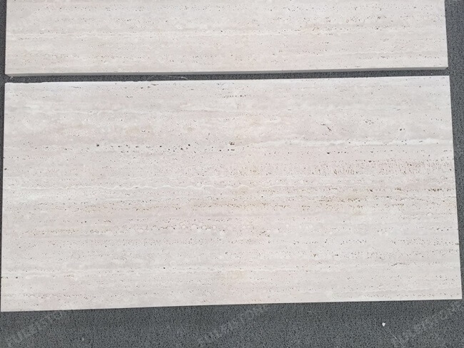 Unpolished and Unfilled Roman Travertine Tils — product view 5