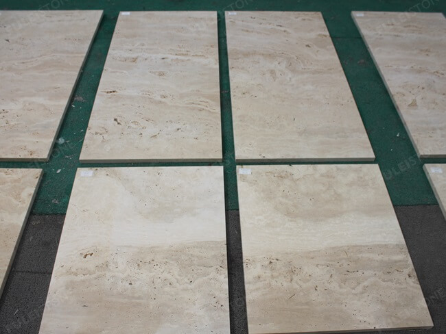 Unpolished and Unfilled Roman Travertine Tils — product view 6