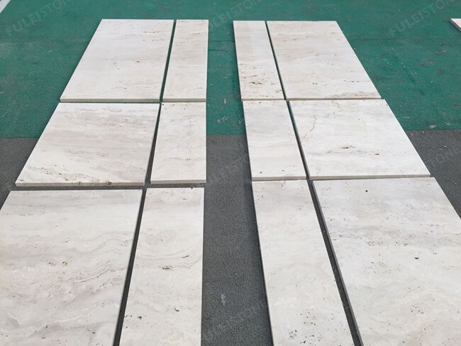 Unpolished and Unfilled Roman Travertine Tils — product view 7