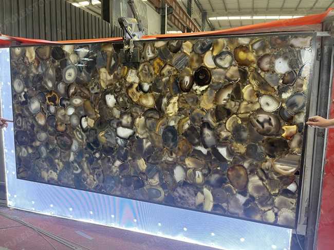 Uruguay Agate Slabs Backlit