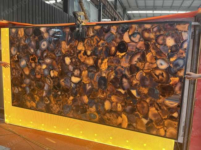 Uruguay Agate Slabs Backlit — product view 2