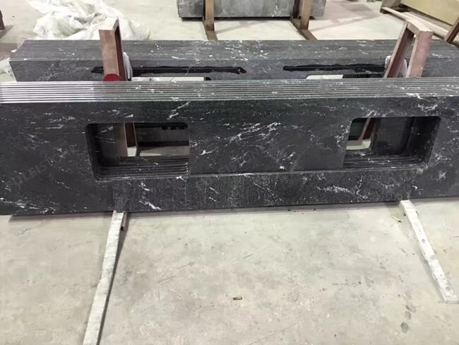 Brazil Polished Via Lactea Granite Vanity Tops — product view 3