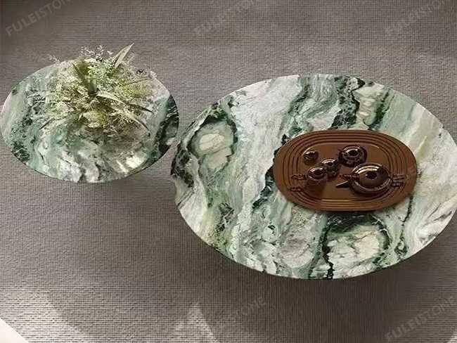 Victoria Green Marble Table and Top — product view 1