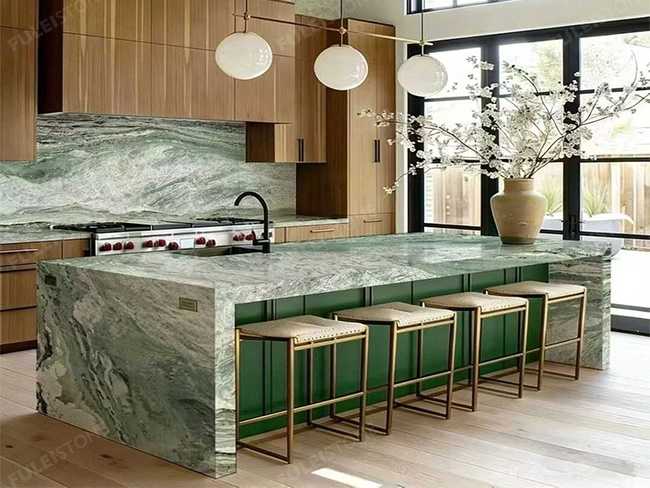 Victoria Green Marble Table and Top — product view 3