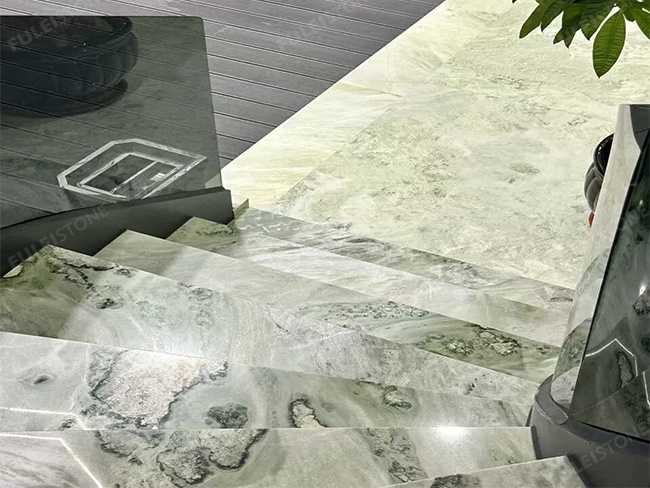 Victoria Green Marble Table and Top — product view 6