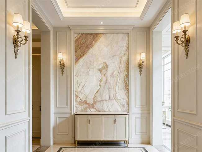 Victoria Pink Marble Table and Top — product view 7