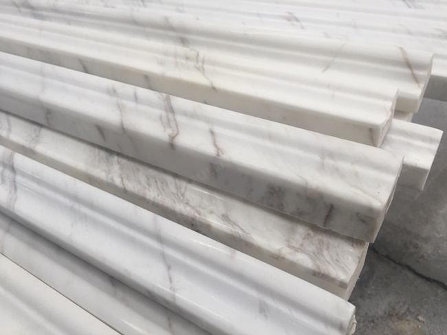 Customized Volakas Marble Tiles for Window Sill — product view 1