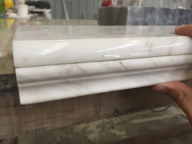 Customized Volakas Marble Tiles for Window Sill — product view 3