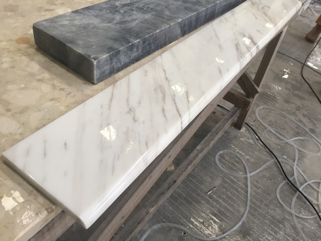 Customized Volakas Marble Tiles for Window Sill — product view 4