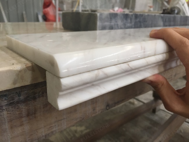 Customized Volakas Marble Tiles for Window Sill — product view 6