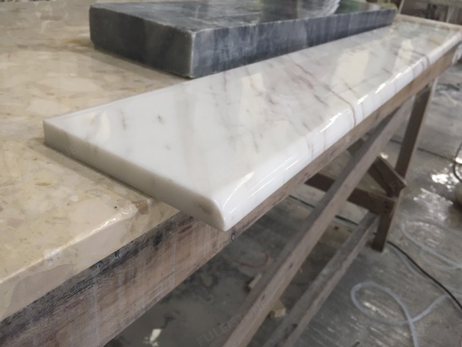 Customized Volakas Marble Tiles for Window Sill — product view 7