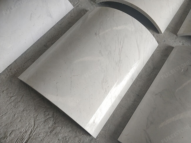 Customized Polished Volakas White Marble Column Layers — product view 2